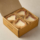 Heart-Shaped Terracotta Candles – Priya Lavender (Box of 4)