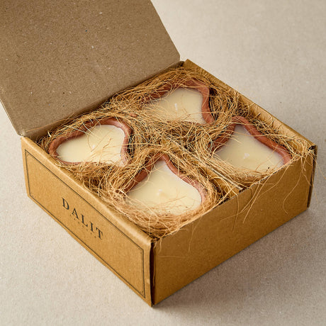 Heart-Shaped Terracotta Candles – Priya Lavender (Box of 4)