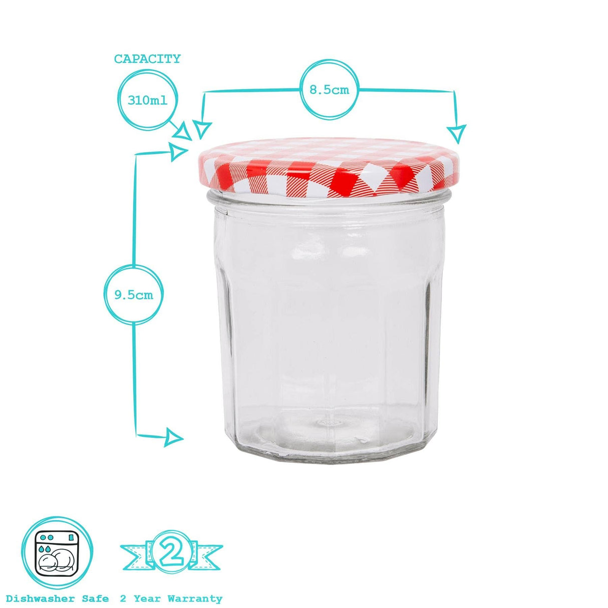 310ml Glass Storage Jar with Lid – Personalised Engraving