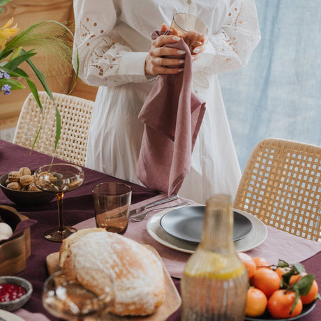 Woodrose Linen Kitchen Towel