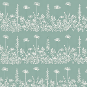Wrapping paper with White floral pattern on a teal background
