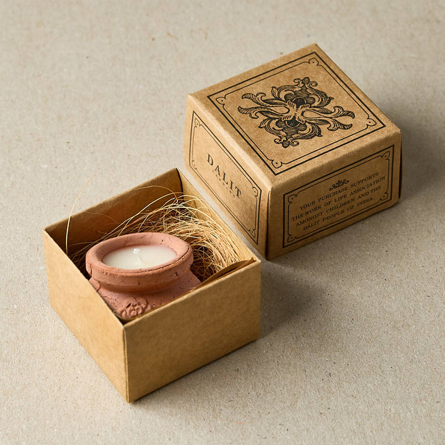 Terracotta Jasmine Tealight Candle | Megah Beeswax Candle