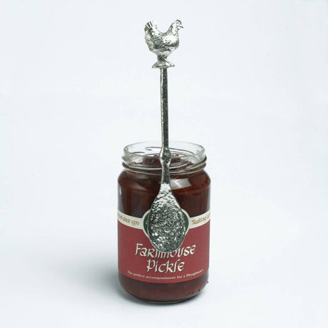 Chicken Jam Spoon | Long Pewter Jar Spoons With Hooks
