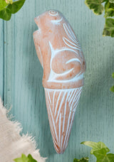 terracotta watering spike frog shaped
