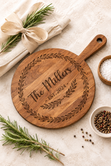 Personalised Acacia Wood Pizza Serving Board