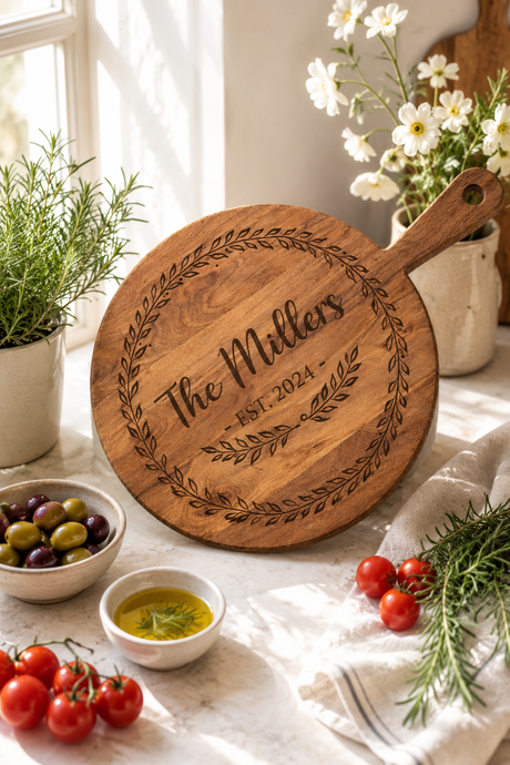 Personalised Acacia Wood Pizza Serving Board