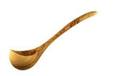 Wooden ladle on a white background
