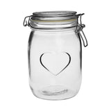 heart jar with clip lid