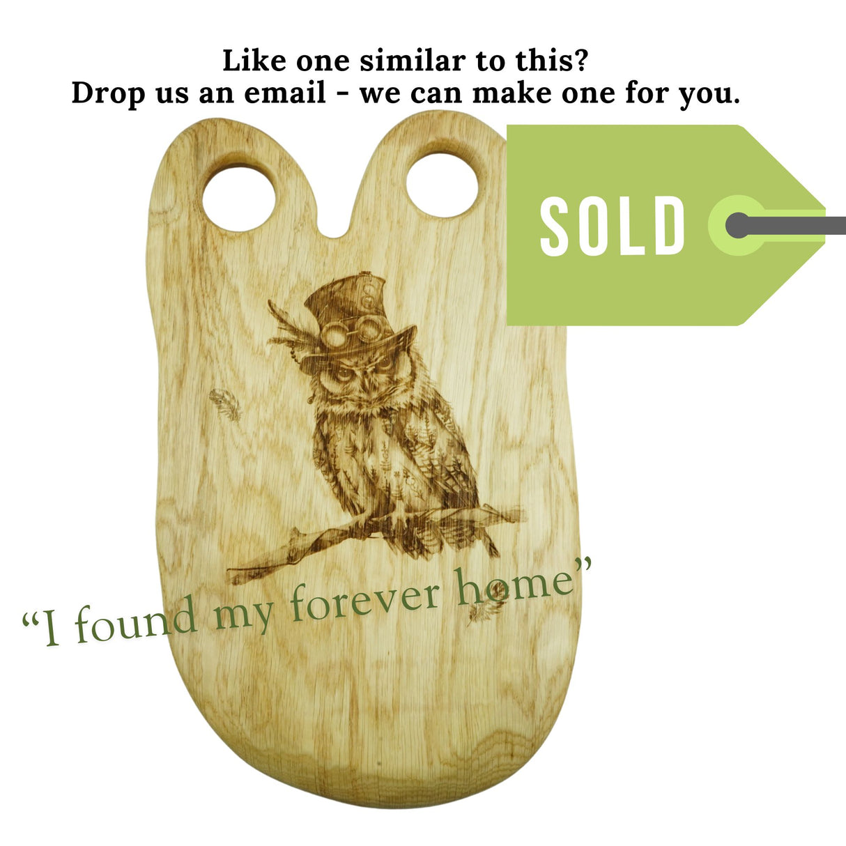 Charcuterie Board Steam Punk Owl