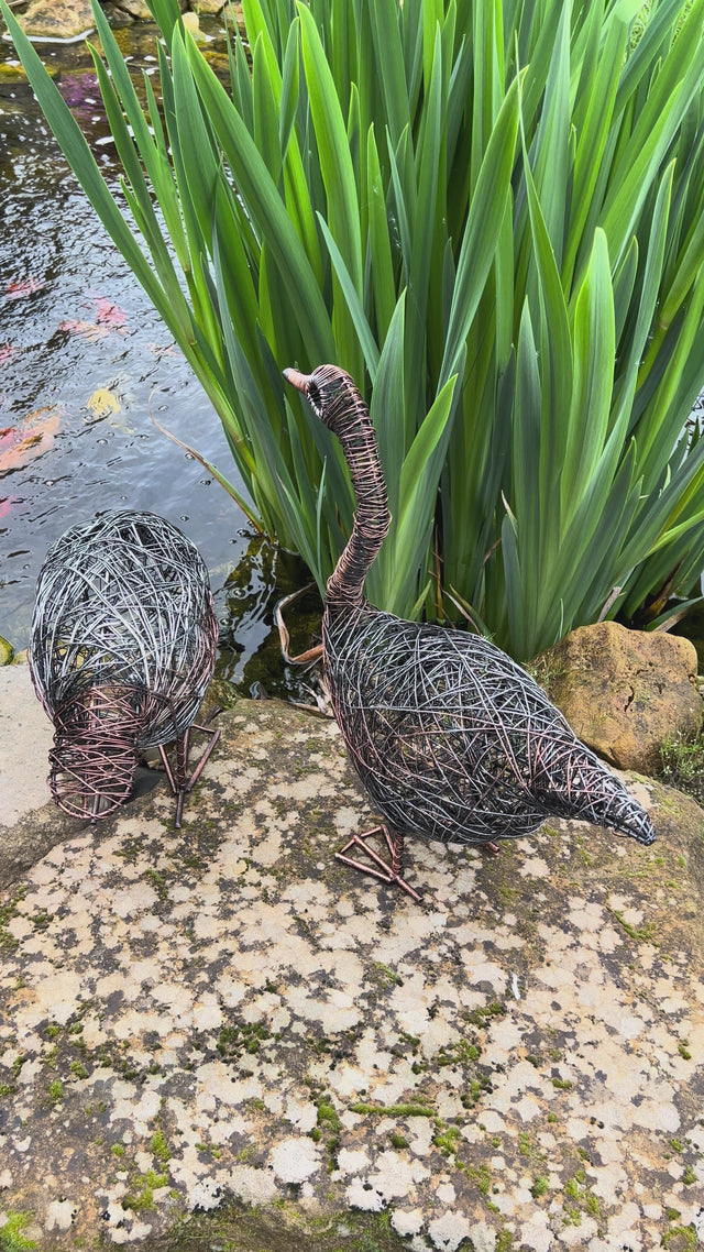 Handmade Wire Duck Garden Ornament