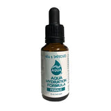 A bottle of Aqua Hydration Formula Female with a dropper, against a white background.