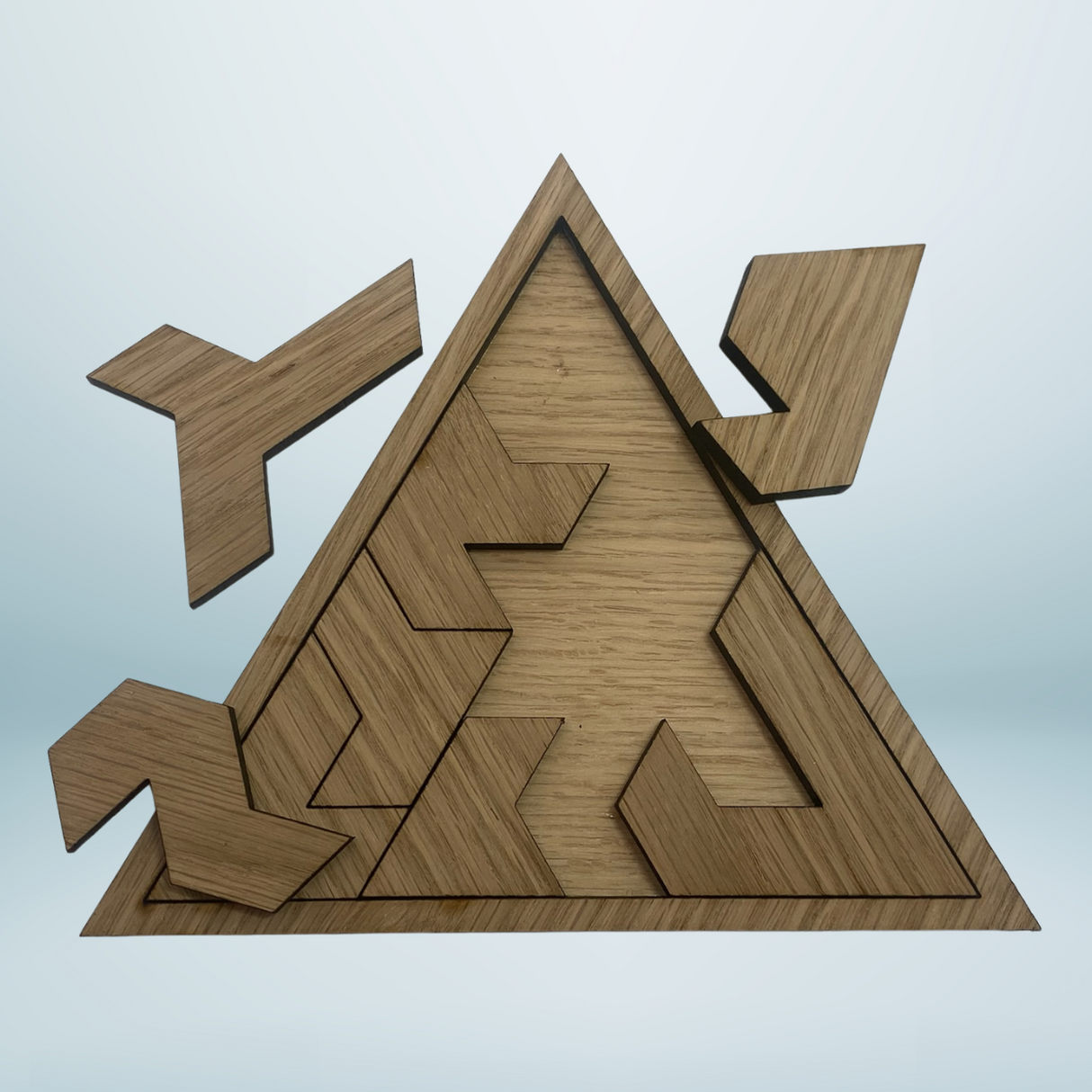 Tessellation-Herausforderungspuzzle: „Dreiecksausgabe“