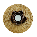 top view flower candle holder